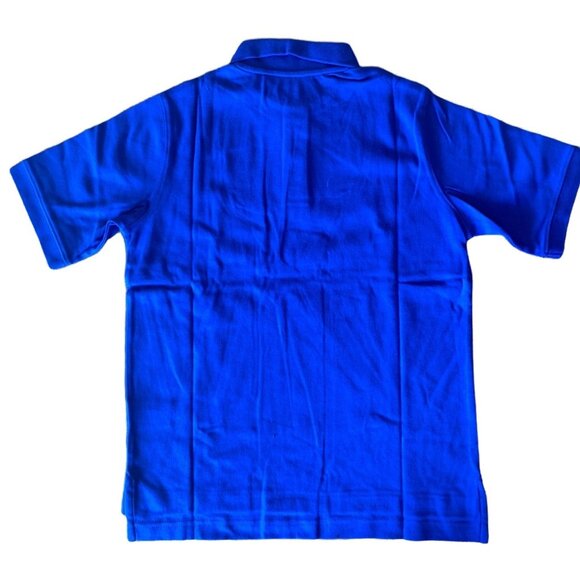 Lands End Kids Blue Polo Shirt M 10-12 Short Sleeve Cotton Classic Fit - Picture 3 of 6